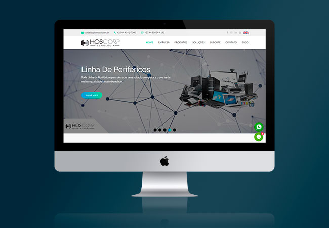 Layout do site Hoscorp Tecnologia