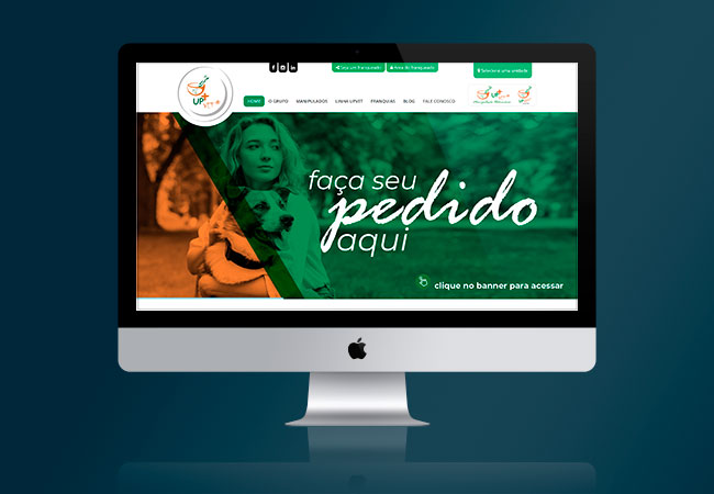 Layout do site UPVET